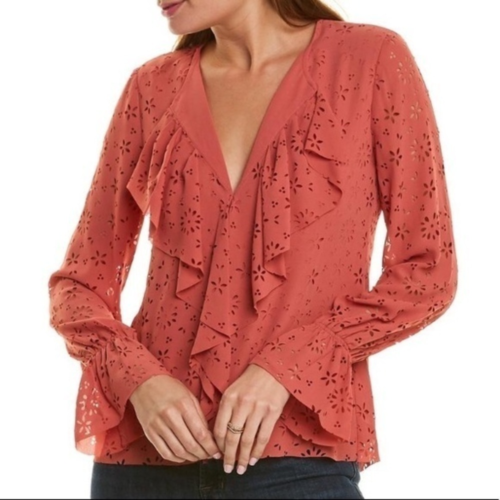 Bailey 44 Miranda Eyelit Blouse in Starfish